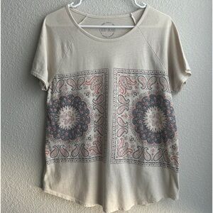 LUCKY BRAND BANDANA TEE SHIRT
